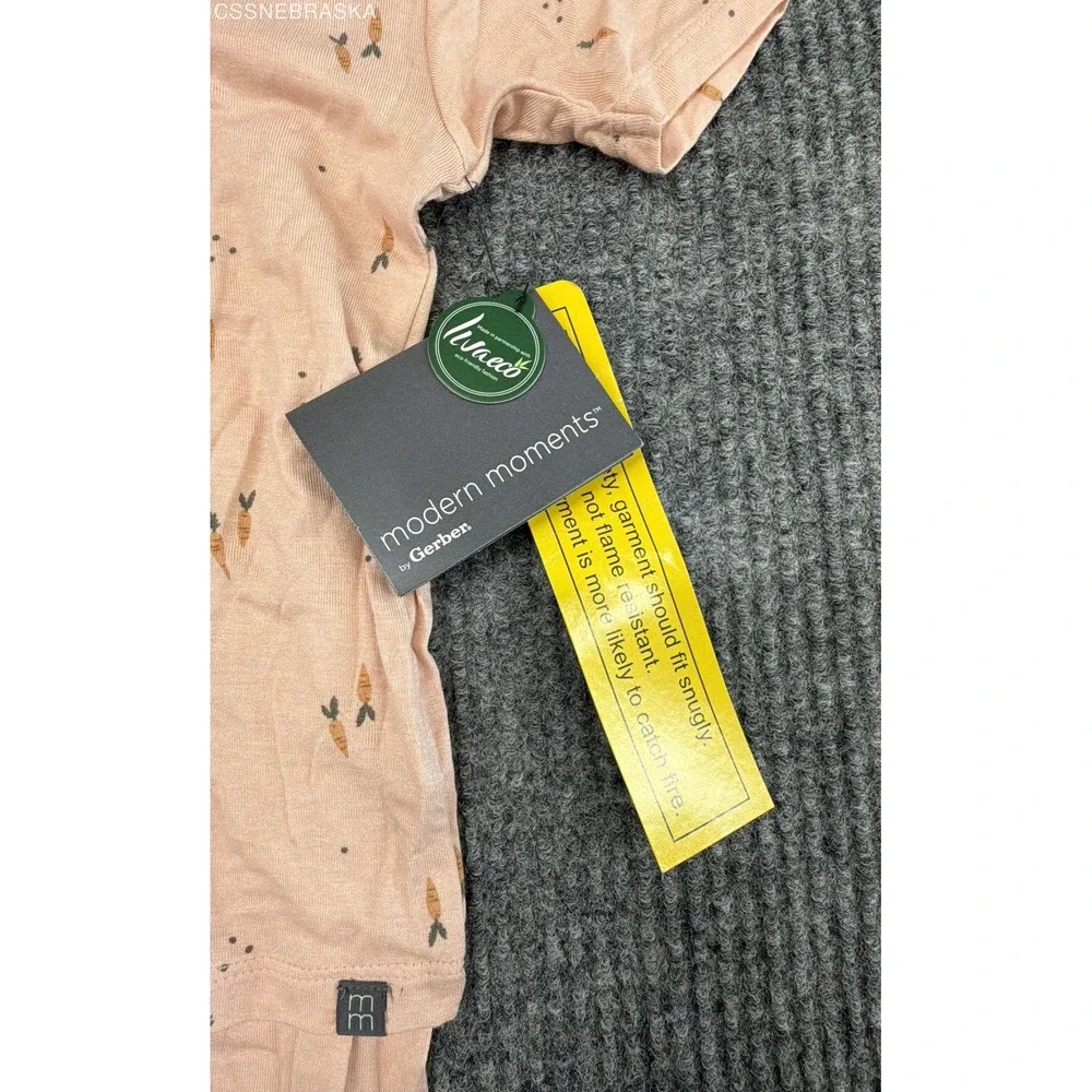 Gerber Rose Carrot Modern Moments Toddler Pajama Set 2pc Livaeco Viscose NWT 3T